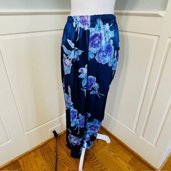 Vintage California Dynasty Satin Pajamas & Robe Floral Lingerie Set Medium - Picture 10 of 13